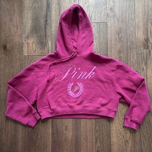 PINK Victoria's Secret Magenta Cropped Sweatshirt